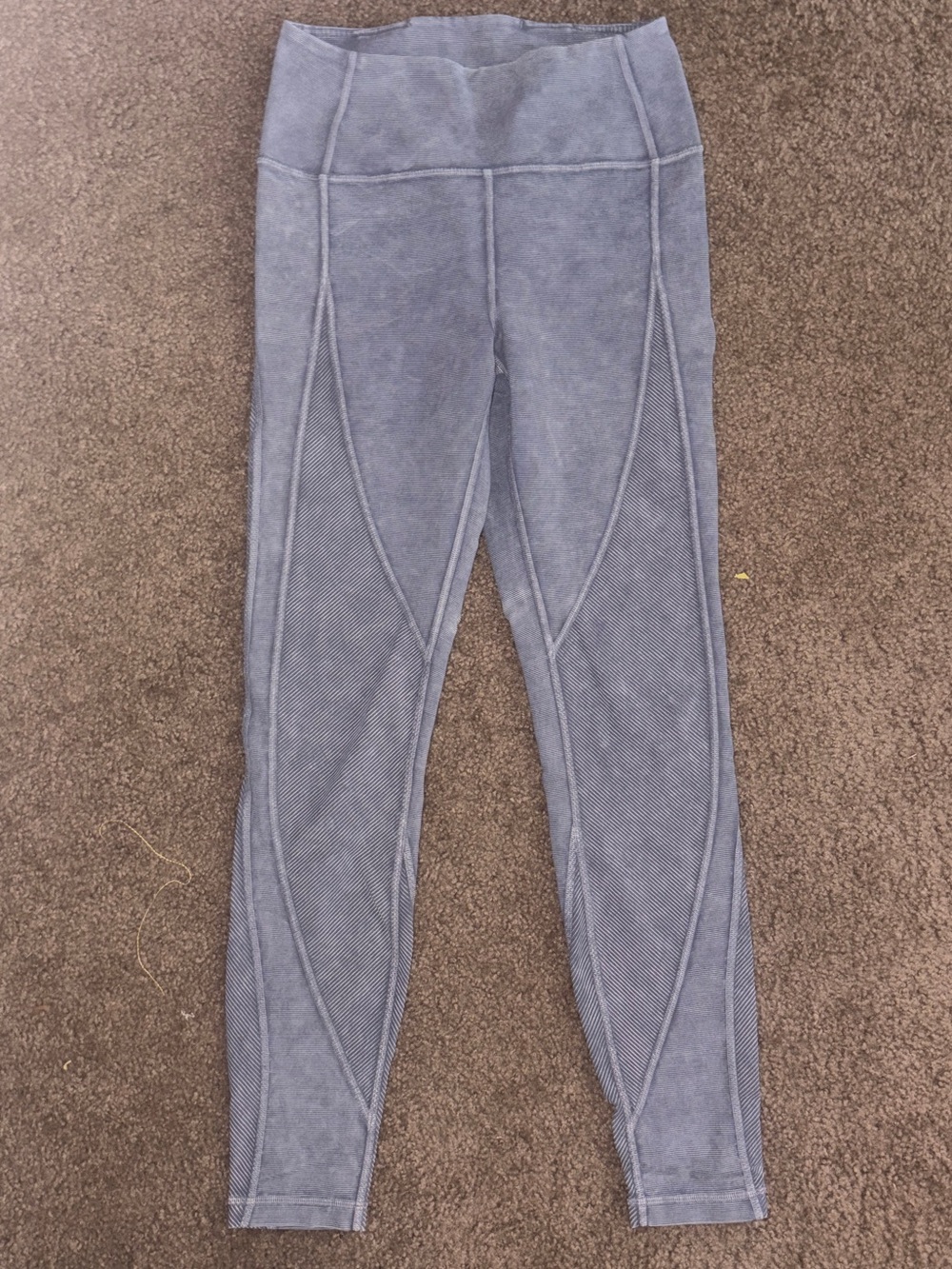 lululemon athletica gray textured high-waist leggings